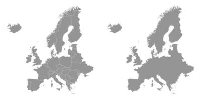 grigio Europa carta geografica. vettore illustrazione.
