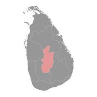 centrale Provincia carta geografica, amministrativo divisione di sri lanka. vettore illustrazione.