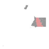 centro sur Provincia carta geografica, amministrativo divisione di equatoriale Guinea. vettore illustrazione.