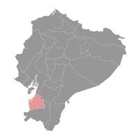 EL oro Provincia carta geografica, amministrativo divisione di ecuador. vettore illustrazione.
