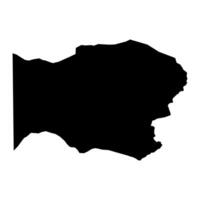 wadi fira regione carta geografica, amministrativo divisione di chad. vettore illustrazione.