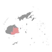 centrale divisione carta geografica, amministrativo divisione di Figi. vettore illustrazione.