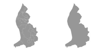 Liechtenstein carta geografica amministrativo divisioni. vettore illustrazione.