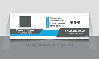 e-mail firma design o e-mail footer design vettore