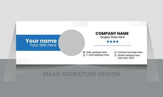 e-mail firma design o e-mail footer design vettore