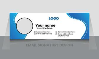 e-mail firma design o e-mail footer design vettore