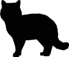 gatto silhouette illustrazione vettore bianca sfondo