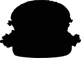 hamburger silhouette vettore illustrazione isolato bianca sfondo