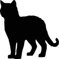 gatto silhouette illustrazione vettore bianca sfondo