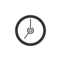 orologio con attraversare cartello icona nel di spessore schema stile. nero e bianca monocromatico vettore illustrazione.