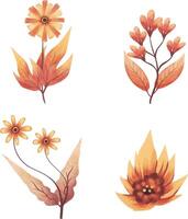 fiore, foglia, vettore, icona, natura, logo, illustrazione, disegno, modello, impostare, molla, floreale, simbolo, pianta, loto, decorazione, estate, colore, elemento, autunno, acqua, la farfalla, fiori, cartello, bellezza vettore