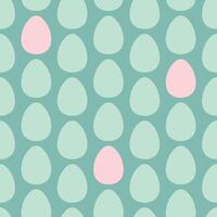 Pasqua giorno piazza senza soluzione di continuità modello con coniglio e uovo vettore
