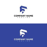 lettera f moderno logo design vettore