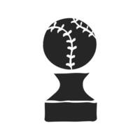 mano disegnato baseball trofeo vettore illustrazione