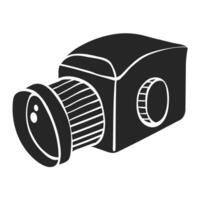 mano disegnato telecamera vettore illustrazione