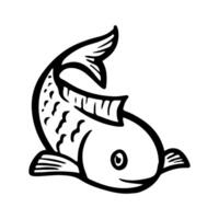 oro pesce mano disegnato vettore illustrazione