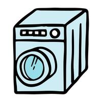 lavaggio macchina mano disegnato vettore colore illustrazione