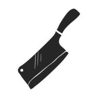 mano disegnato macellaio coltello vettore illustrazione