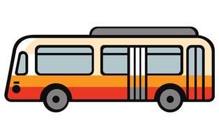 freddo moderno piatto design pubblico trasporto. città autobus, prendi pubblico mezzi di trasporto concetto icona. vettore