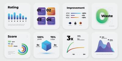 presentazione infografica. Prodotto informazione e attività commerciale realizzazione modello con grafico e diagramma. vettore moderno impostato