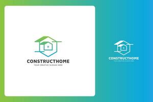 costruzione casa logo design modello vettore