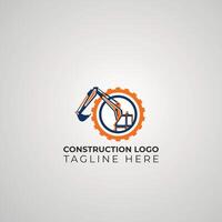 piatto design costruzione azienda logo vettore