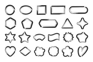 spazzola ictus schema vettore impostato di base geometrico forme