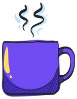 caffè tazza icona nel mano disegnato colore vettore illustrazione