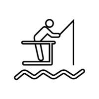 pesca icona vettore. gancio illustrazione cartello. esca simbolo o logo. vettore