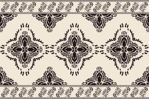 ikat tribale indiano senza soluzione di continuità modello. etnico azteco tessuto tappeto mandala ornamento nativo boho gallone tessile.geometrico africano americano orientale tradizionale vettore illustrazioni. ricamo stile.