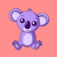 carino koala design seduta, cartone animato vettore