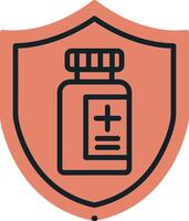 vaccino protezione vettore icona