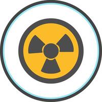 nucleare piatto cerchio icona vettore