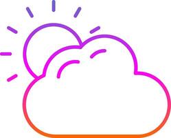 icona del gradiente della linea meteorologica vettore