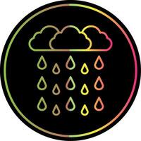 pesante pioggia linea pendenza dovuto colore icona vettore