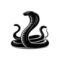 ai generato cobra serpente silhouette su isolato sfondo vettore