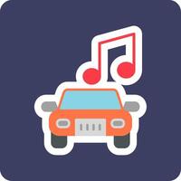 auto musica vettore icona