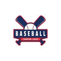 baseball club logo design sport torneo con emblema distintivo etichetta vettore