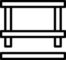 icona della linea della tabella vettore