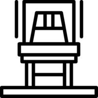 icona della linea della sedia vettore