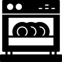 icona del glifo della lavastoviglie vettore
