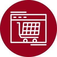 e-commerce schema cerchio icona vettore