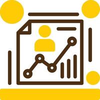 demografici giallo lieanr cerchio icona vettore