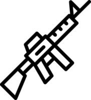icona della linea del fucile vettore
