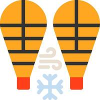 scarpe da neve piatto icona vettore