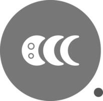 Luna fasi glifo ombra icona vettore