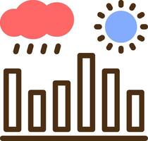 clima dati colore pieno icona vettore