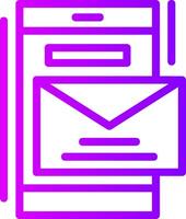 e-mail lineare pendenza icona vettore