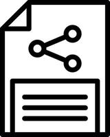 documento condivisione linea icona vettore