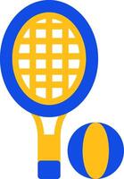 tennis piatto Due colore icona vettore